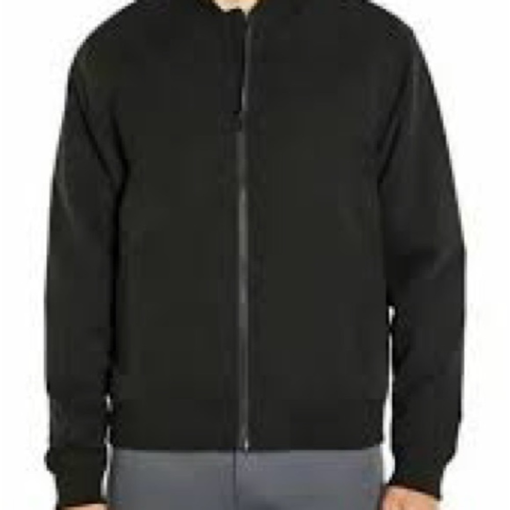 Banana Republic Black Bomber Jacket with Ribbed Cuffs